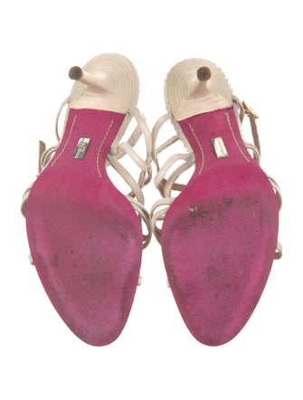 Emanuel Ungaro Python Colorblock Pattern Sandals