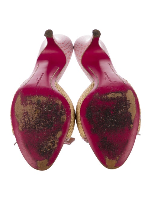 Emanuel Ungaro Leather Bow Accents Slides