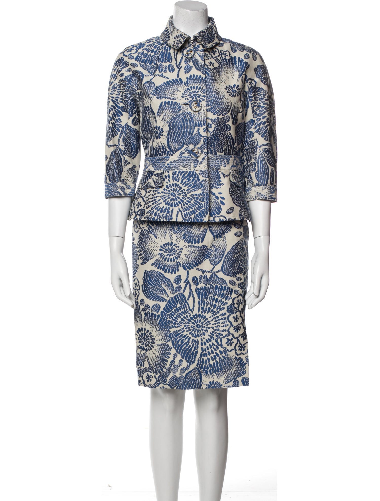 Emanuel Ungaro Printed Skirt Suit