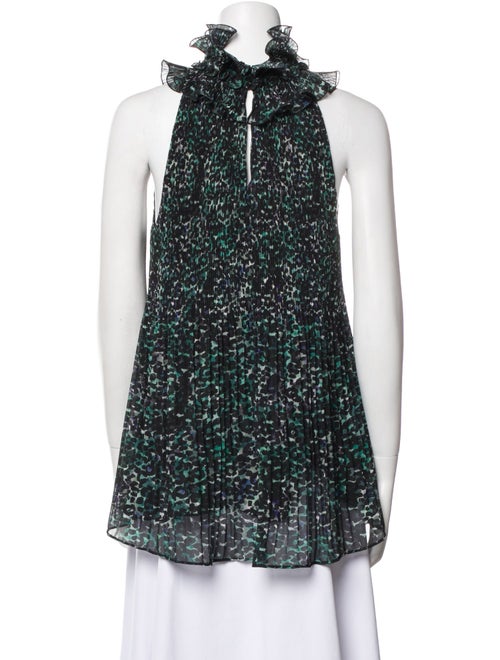 Emanuel Ungaro Tie-Dye Print Mock Neck Blouse