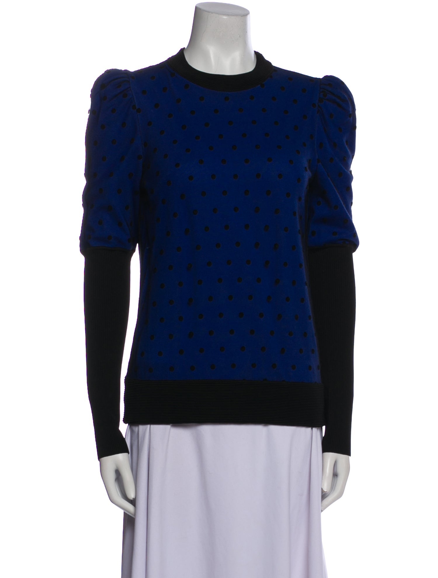 Emanuel Ungaro Virgin Wool Polka Dot Print Sweater