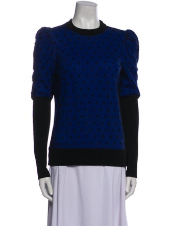 Emanuel Ungaro Virgin Wool Polka Dot Print Sweater