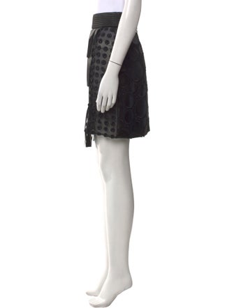 Emanuel Ungaro Mesh Accents Mini Skirt
