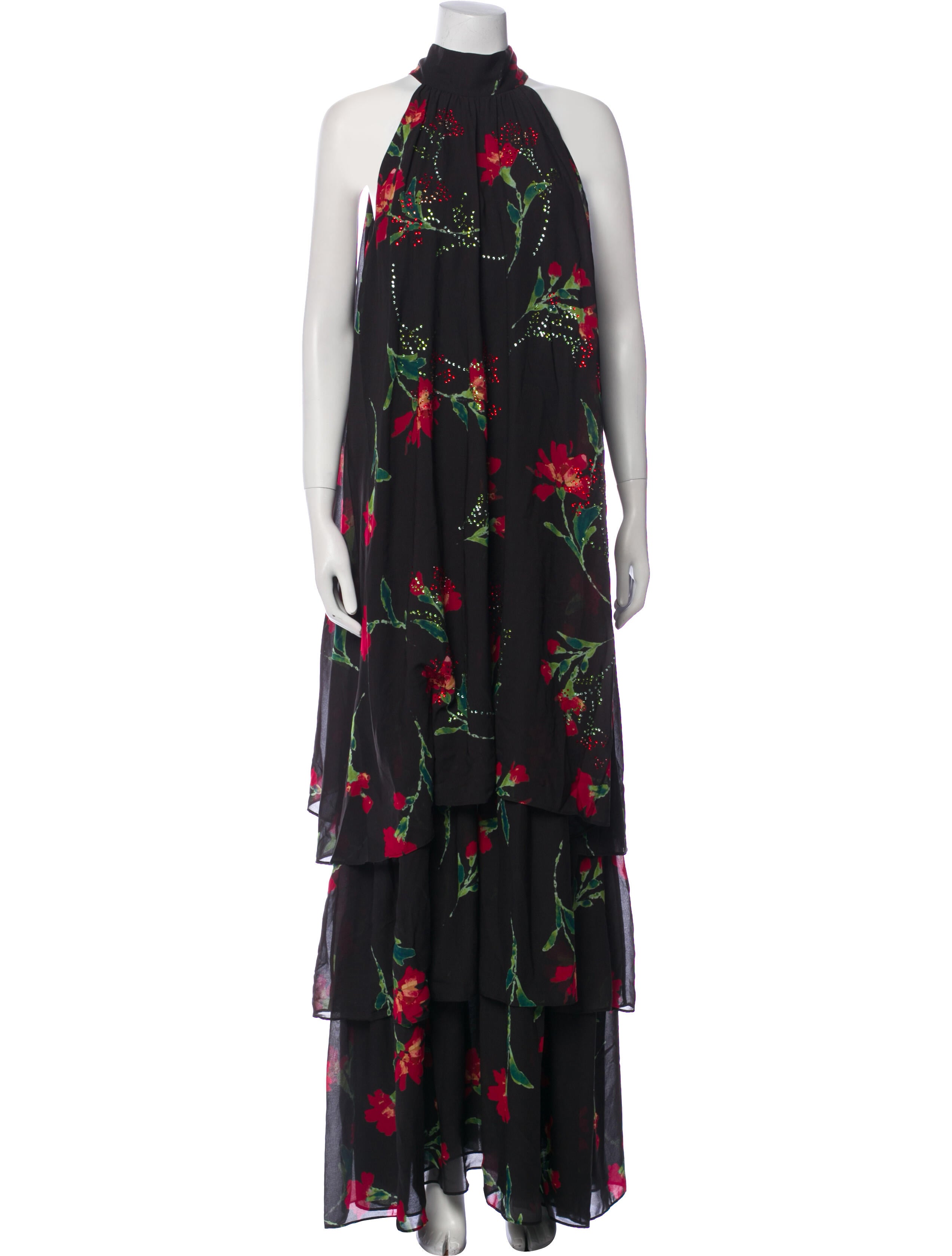 Emanuel Ungaro Floral Print Long Dress