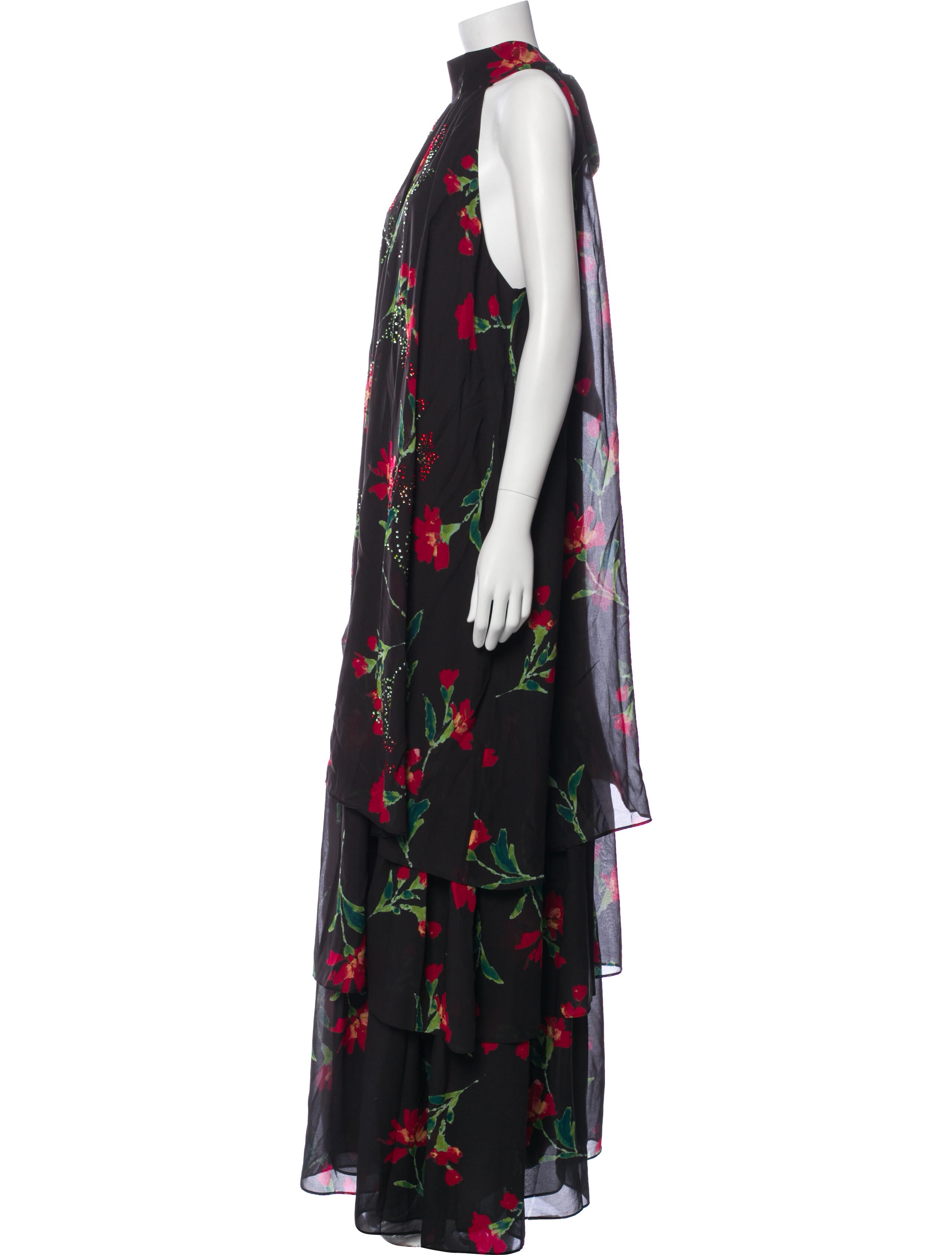 Emanuel Ungaro Floral Print Long Dress