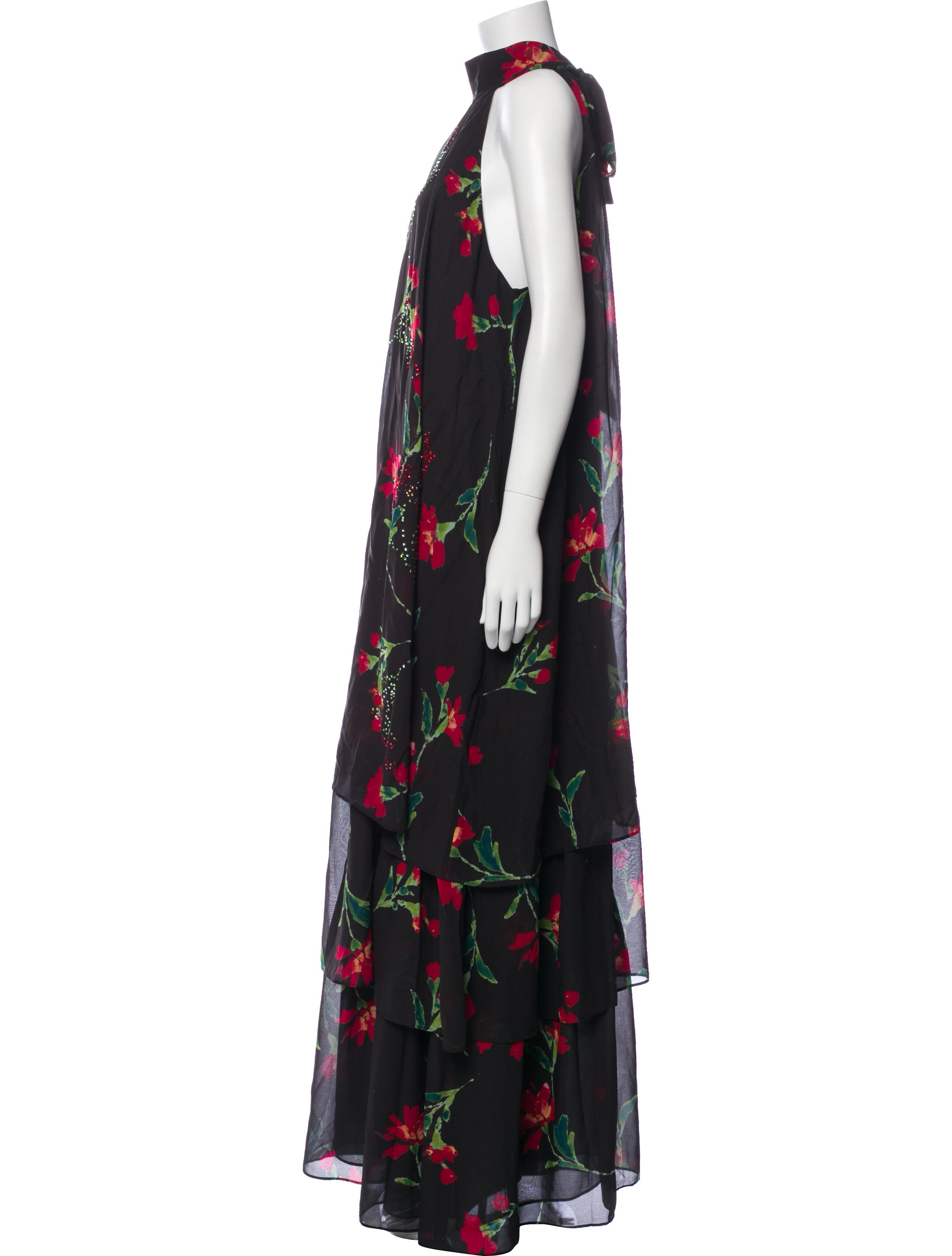 Emanuel Ungaro Floral Print Long Dress