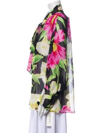 Emanuel Ungaro Floral Print Long Sleeve Button-Up Top