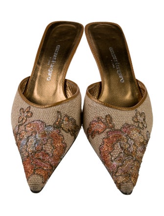 Emanuel Ungaro Canvas Printed Mules