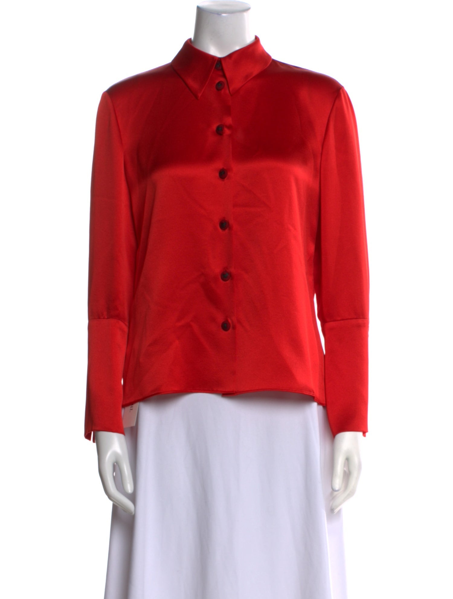 Emanuel Ungaro Silk Long Sleeve Button-Up Top
