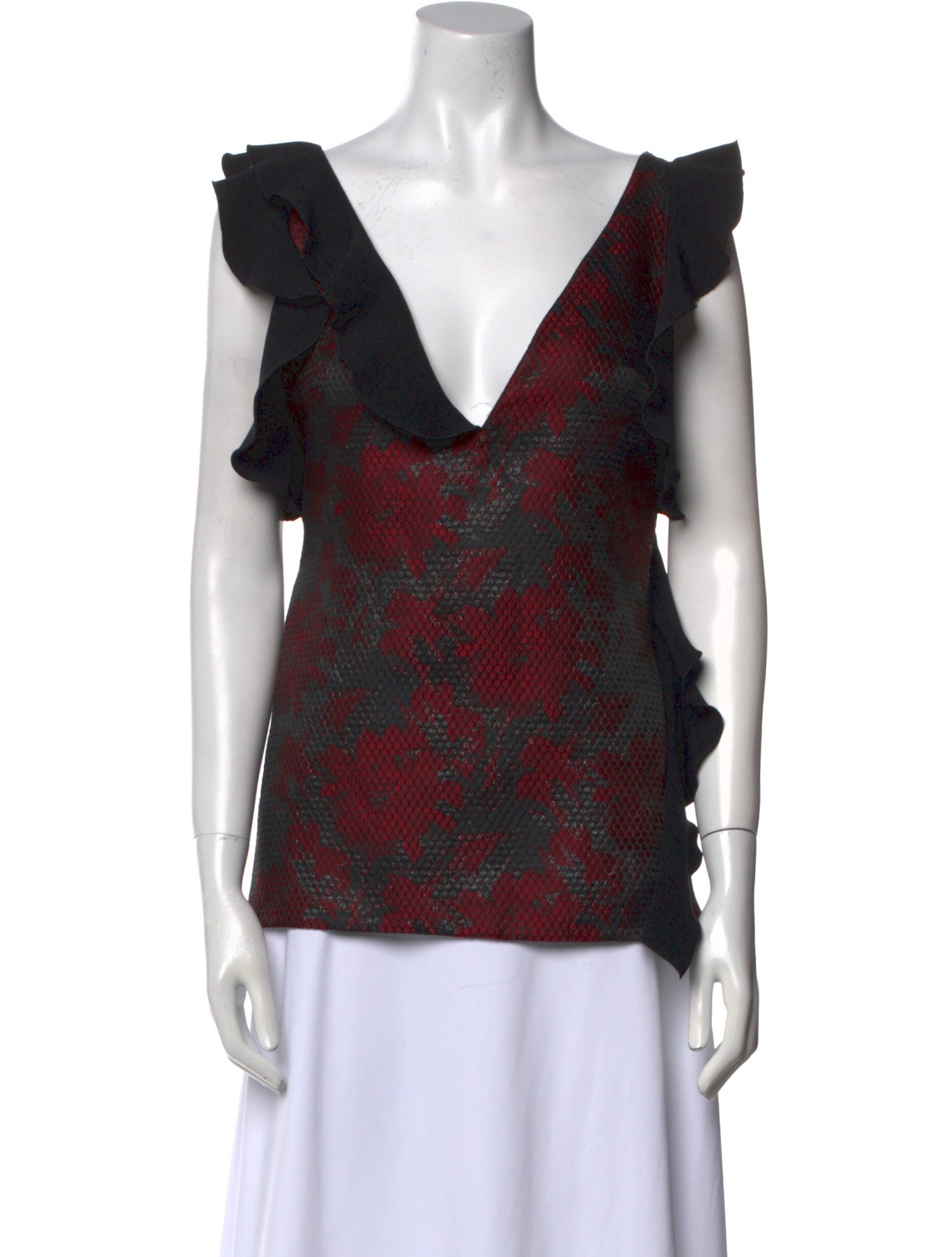 Emanuel Ungaro Floral Print V-Neck Top