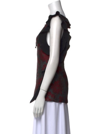 Emanuel Ungaro Floral Print V-Neck Top