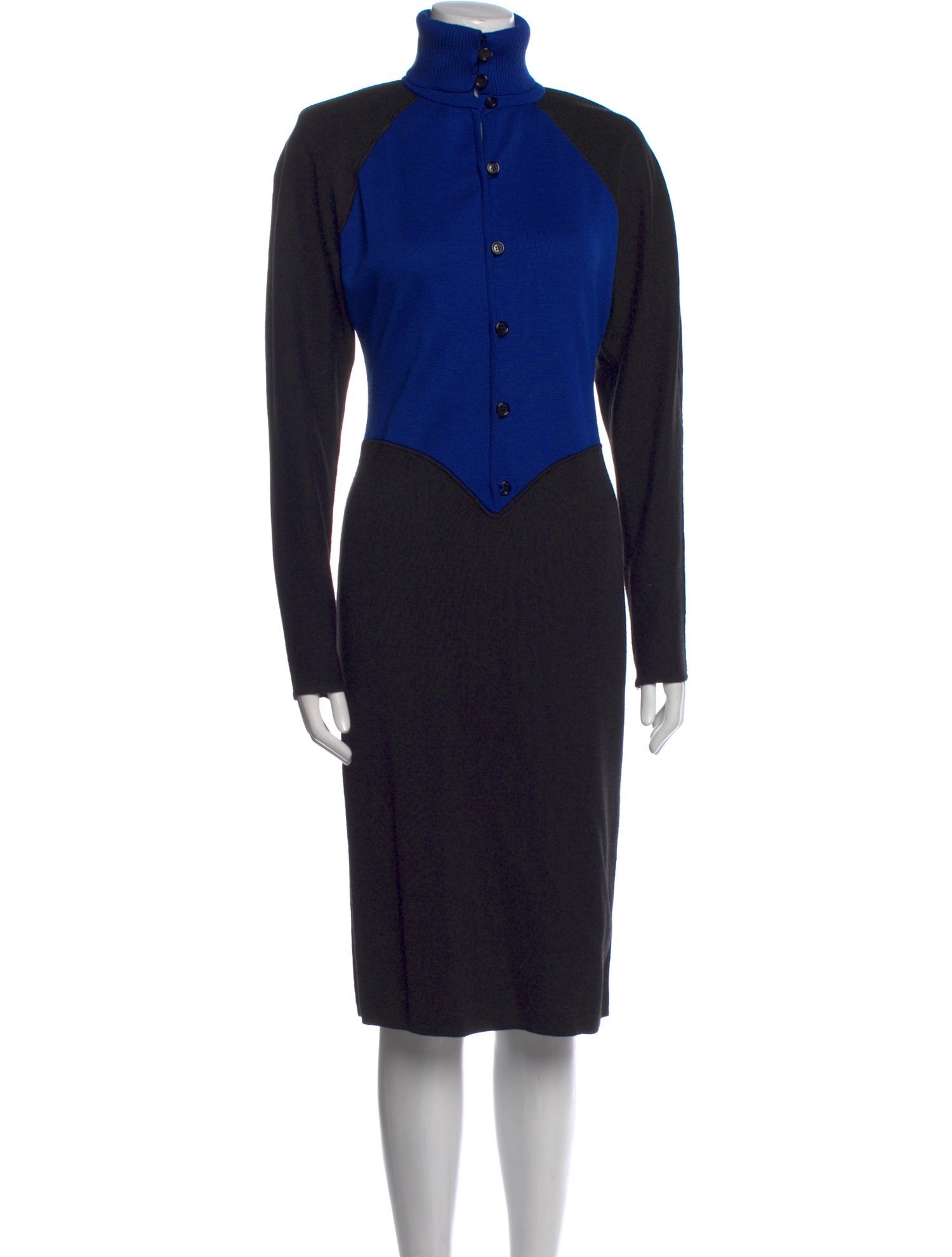 Emanuel Ungaro Turtleneck Midi Length Dress