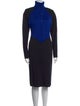 Emanuel Ungaro Turtleneck Midi Length Dress