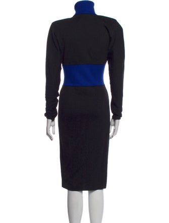 Emanuel Ungaro Turtleneck Midi Length Dress
