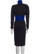 Emanuel Ungaro Turtleneck Midi Length Dress