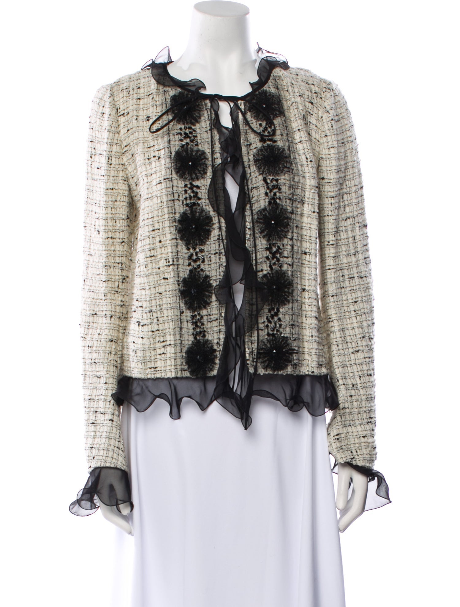 Emanuel Ungaro Tweed Pattern Evening Jacket