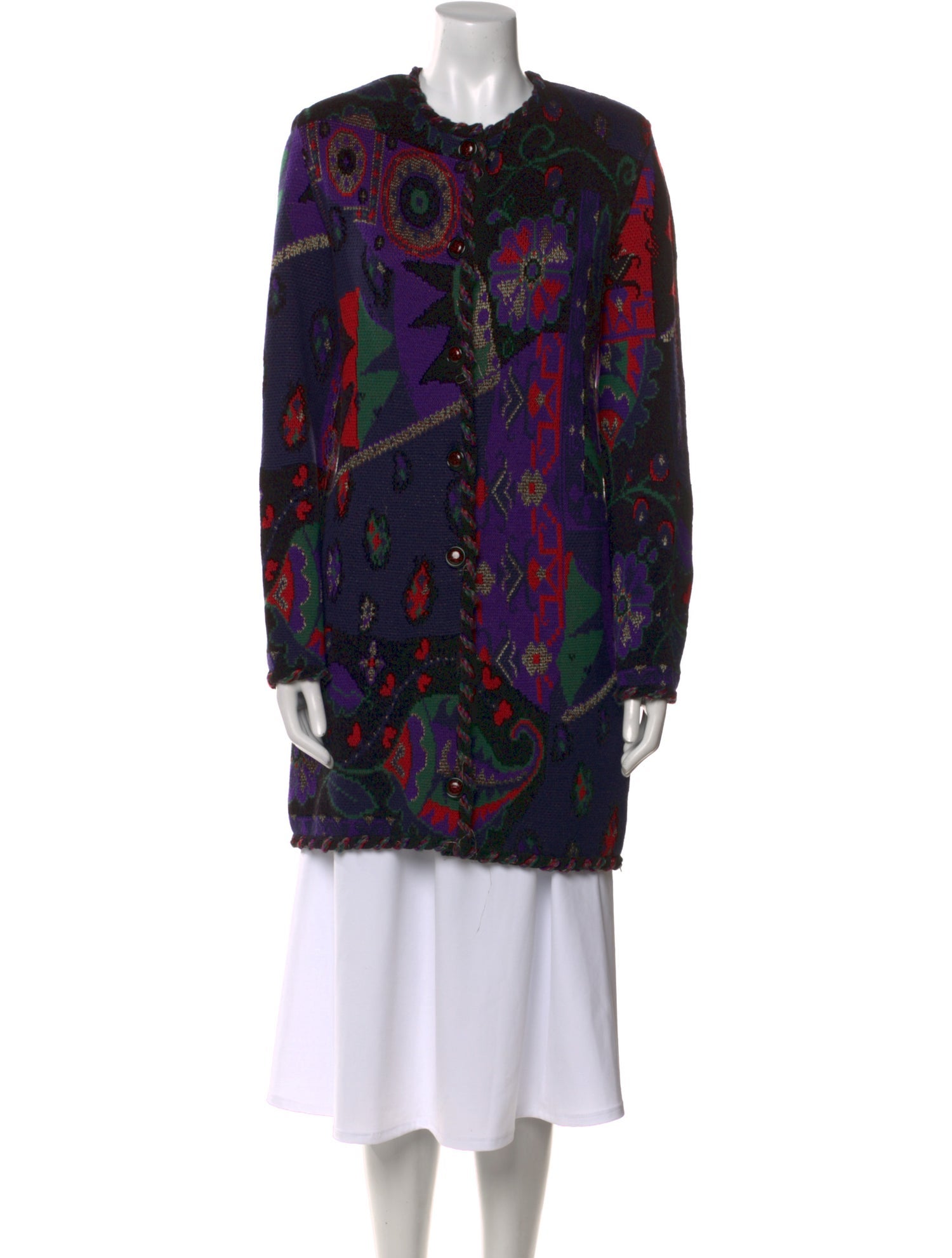 Emanuel Ungaro Printed Crew Neck Sweater