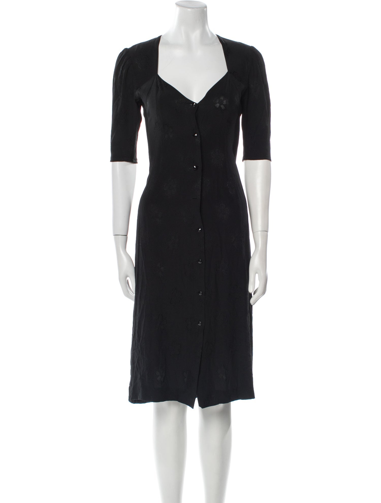 Emanuel Ungaro Square Neckline Midi Length Dress