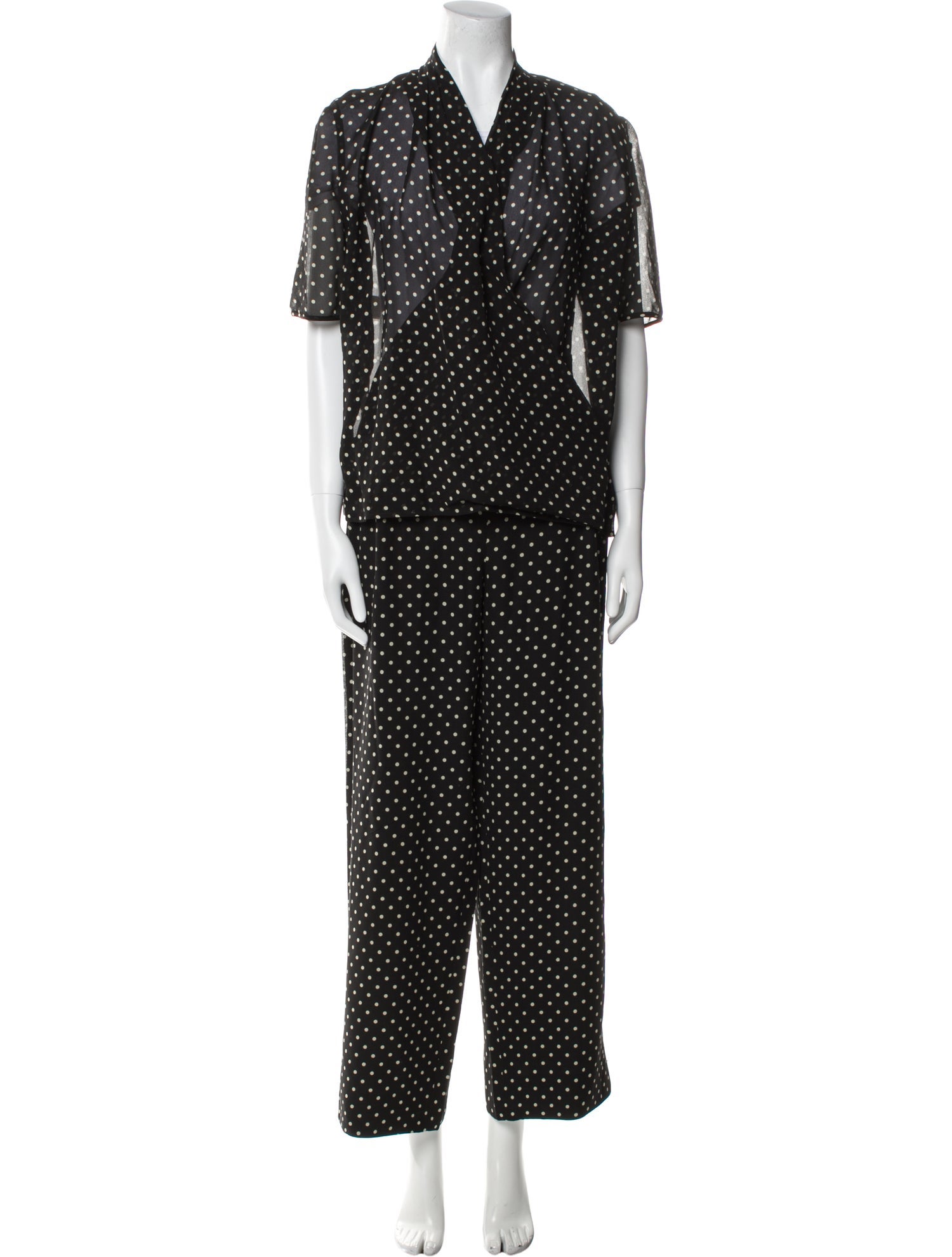 Emanuel Ungaro Polka Dot Print Pant Set