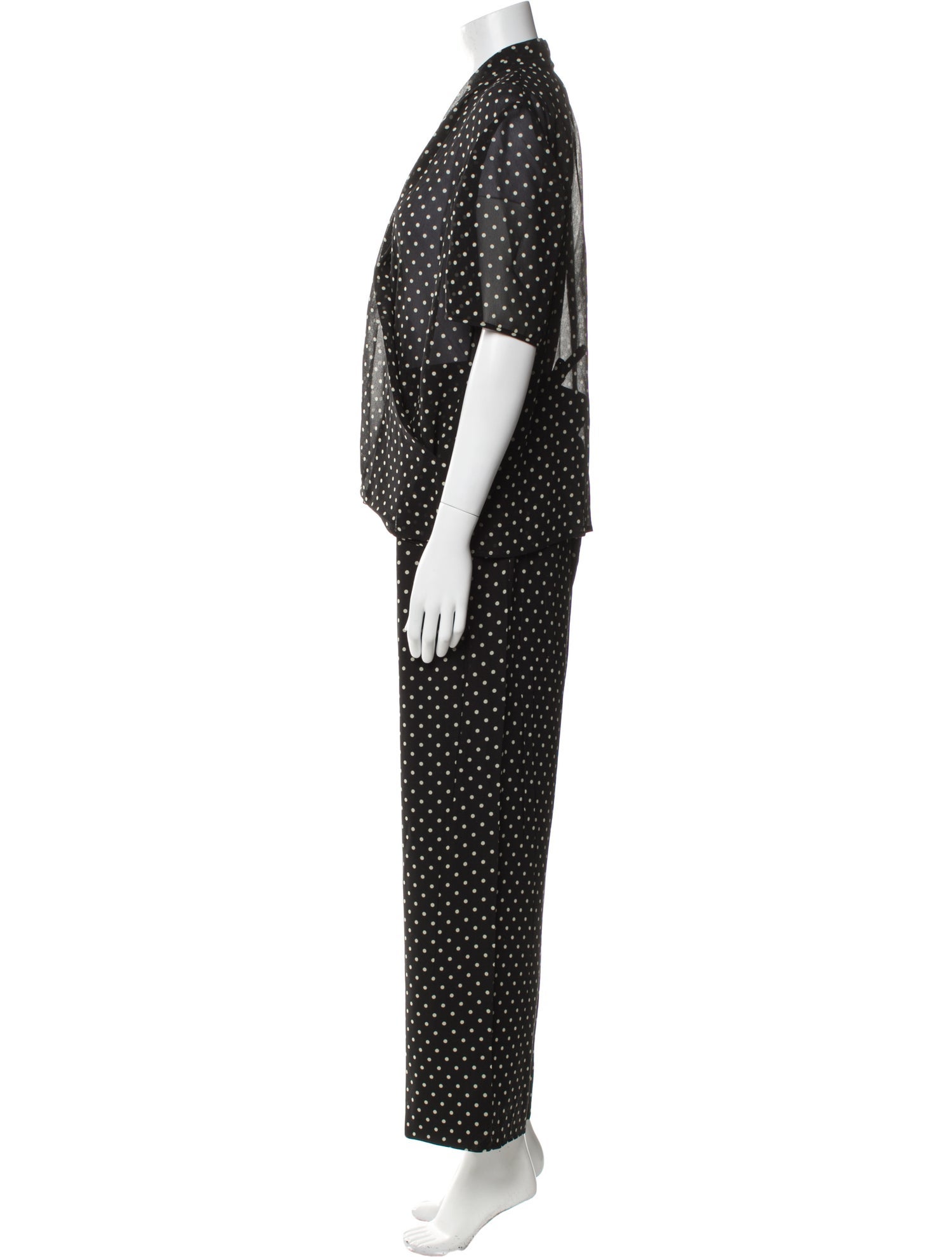 Emanuel Ungaro Polka Dot Print Pant Set