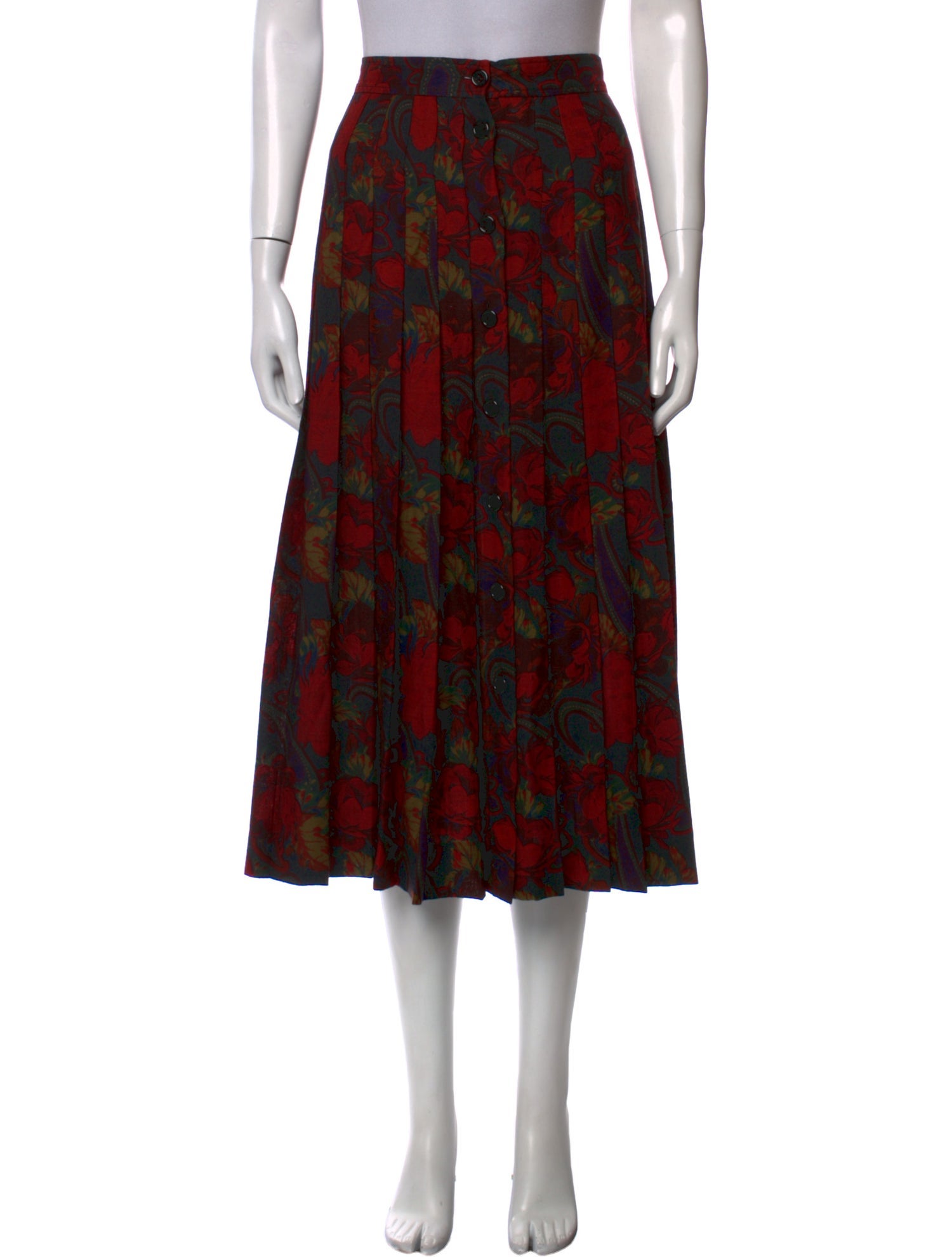 Emanuel Ungaro Floral Print Midi Length Skirt