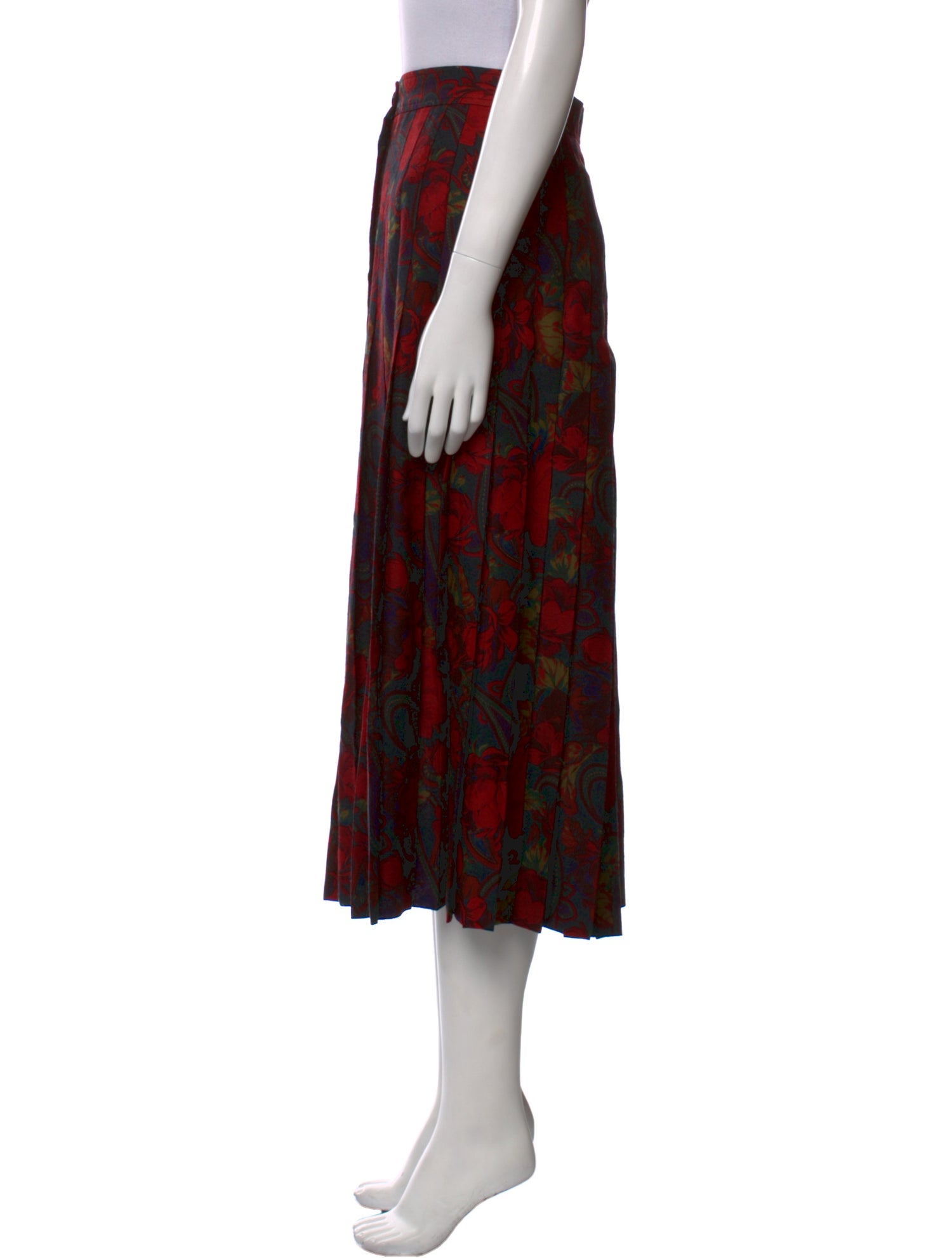 Emanuel Ungaro Floral Print Midi Length Skirt