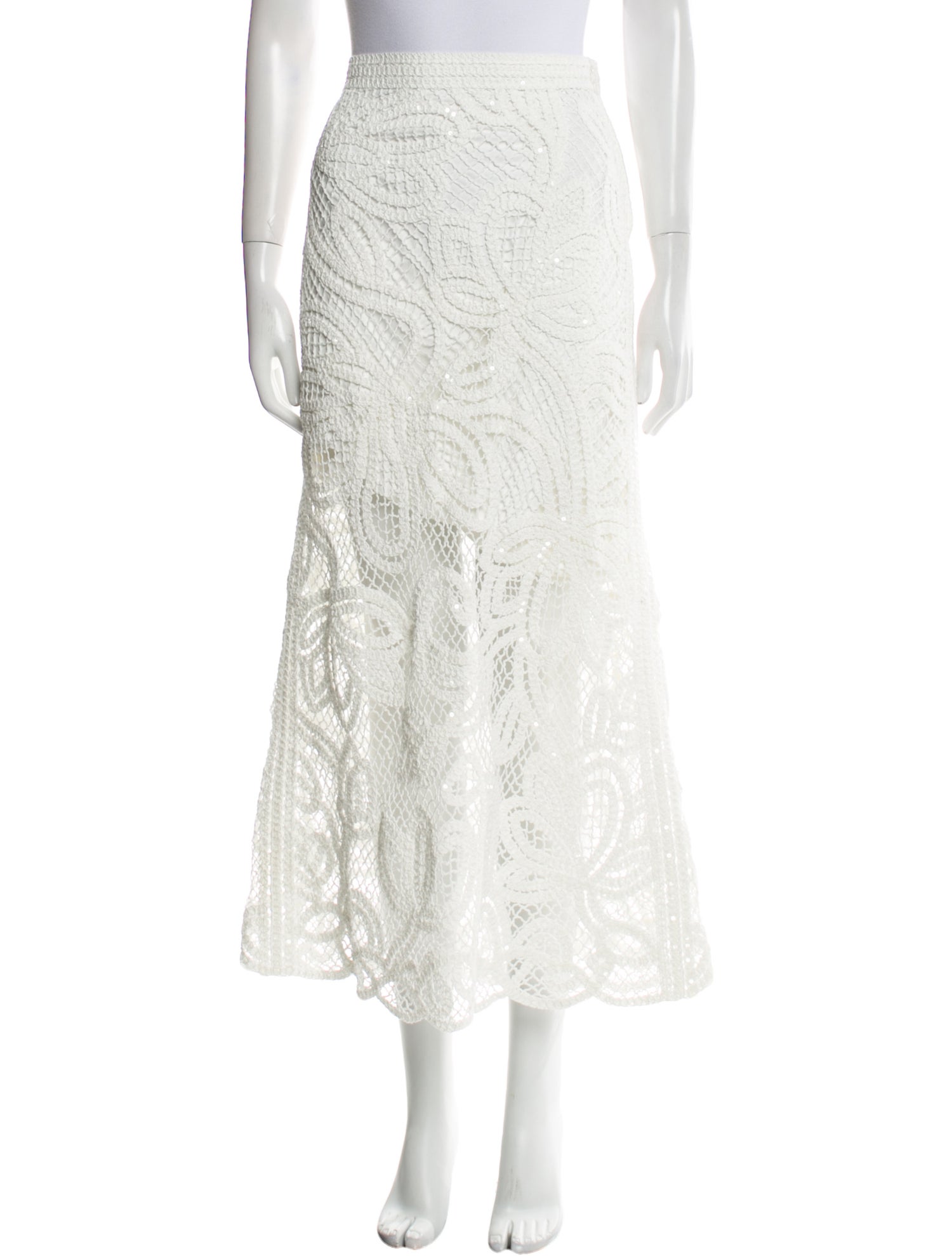 Emanuel Ungaro Crochet Midi Length Skirt w/ Tags