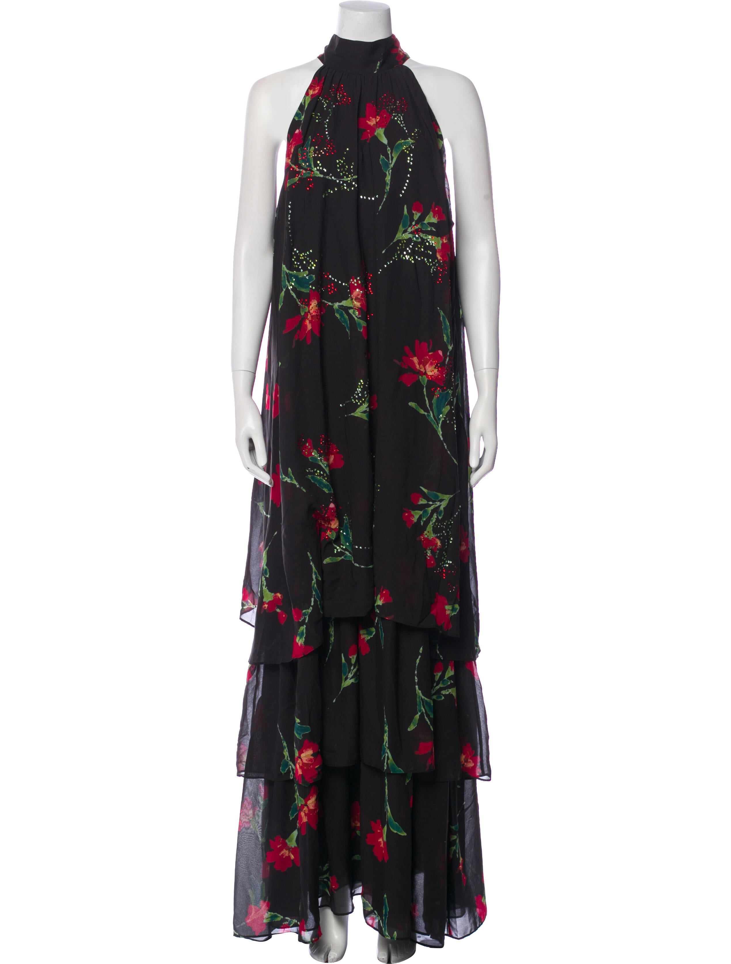 Emanuel Ungaro Floral Print Long Dress