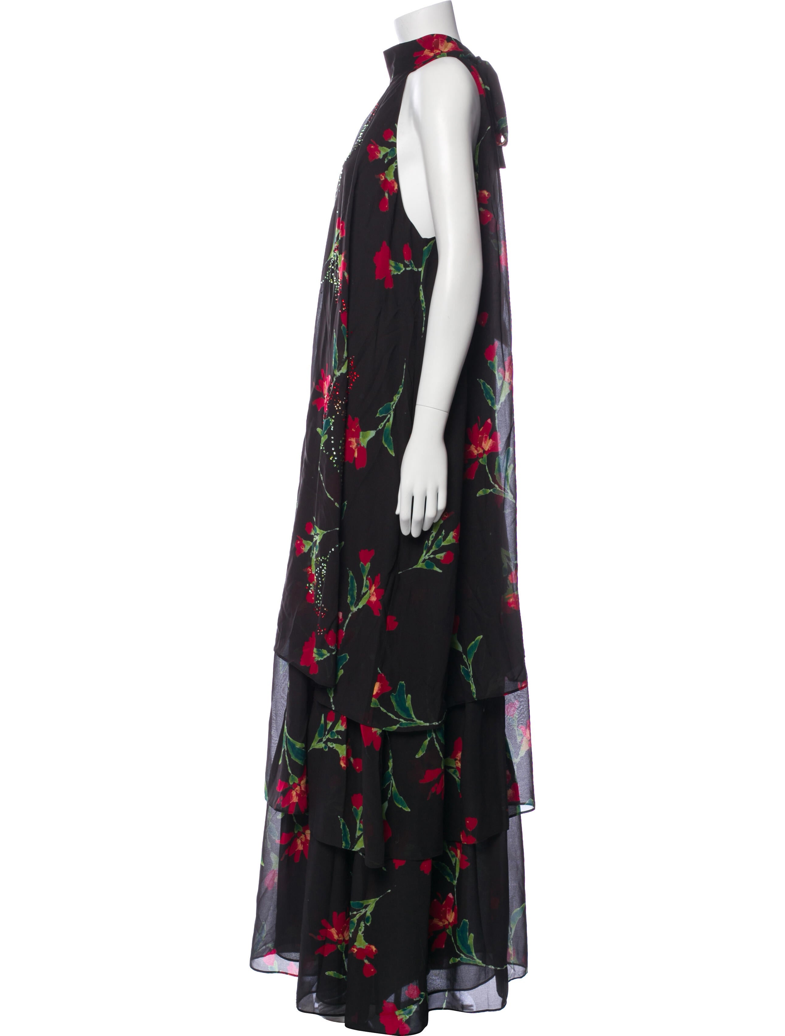 Emanuel Ungaro Floral Print Long Dress