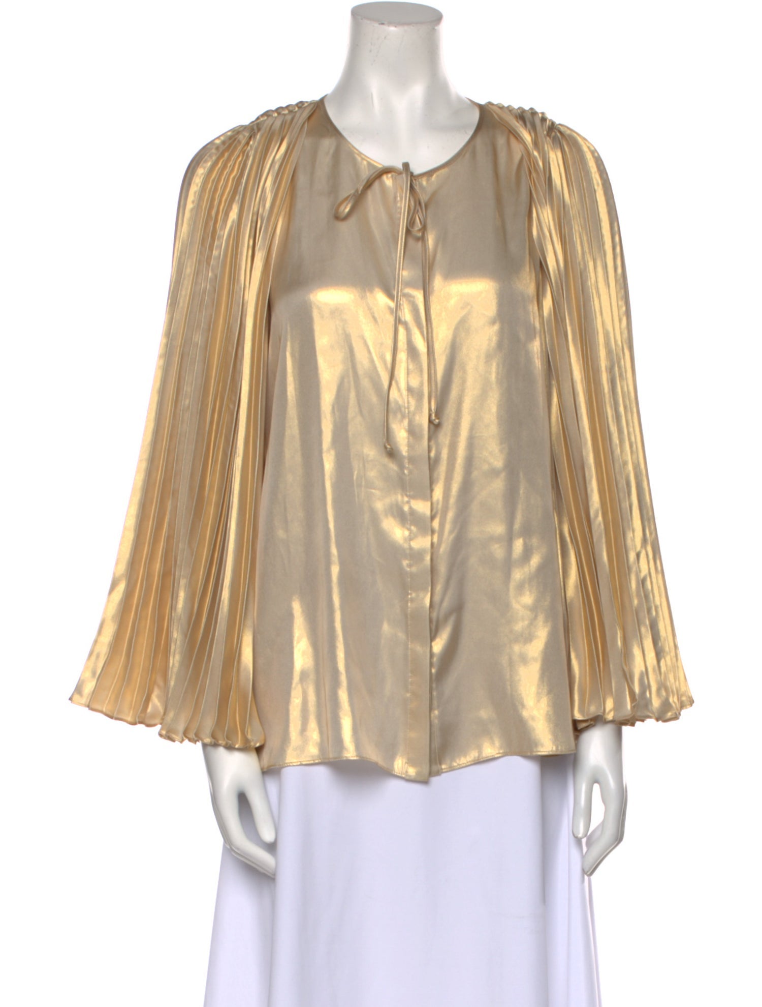 Emanuel Ungaro Tie Neck Long Sleeve Blouse