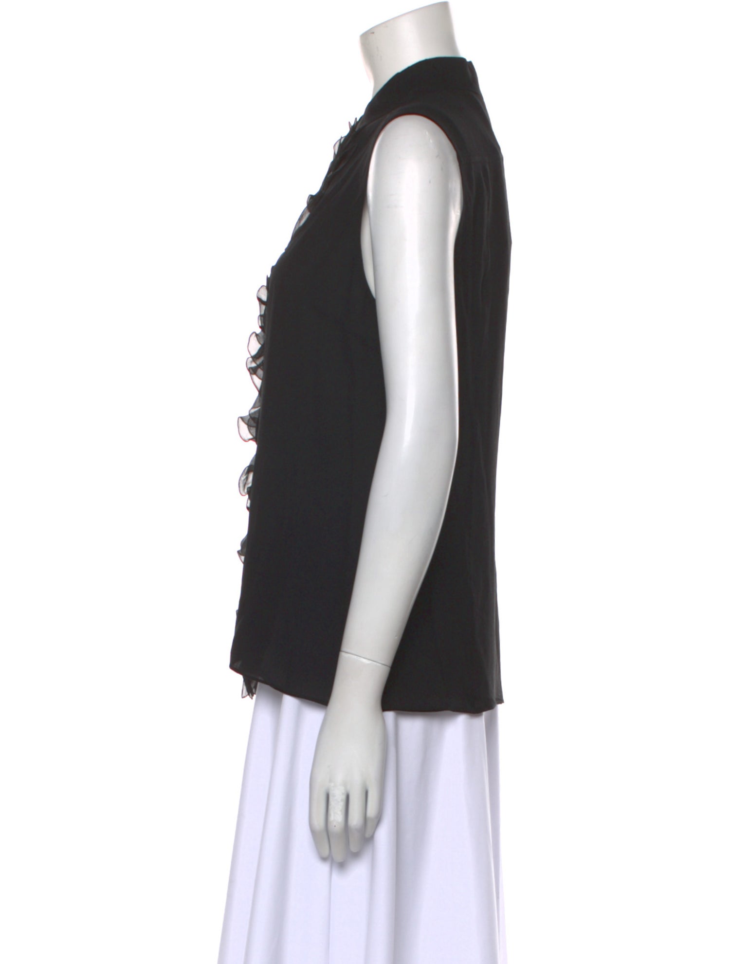 Emanuel Ungaro Silk Sleeveless Button-Up Top