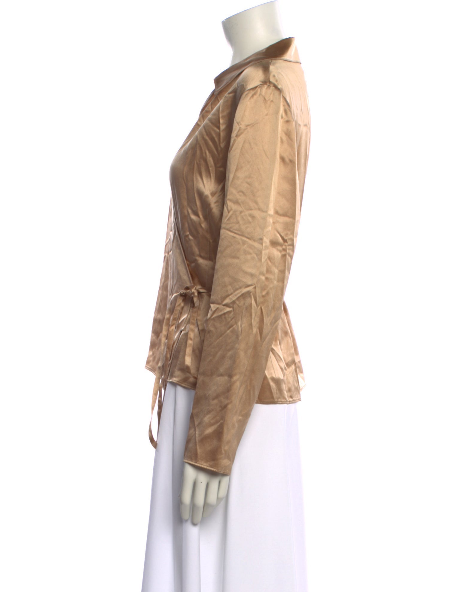 Emanuel Ungaro Silk V-Neck Blouse