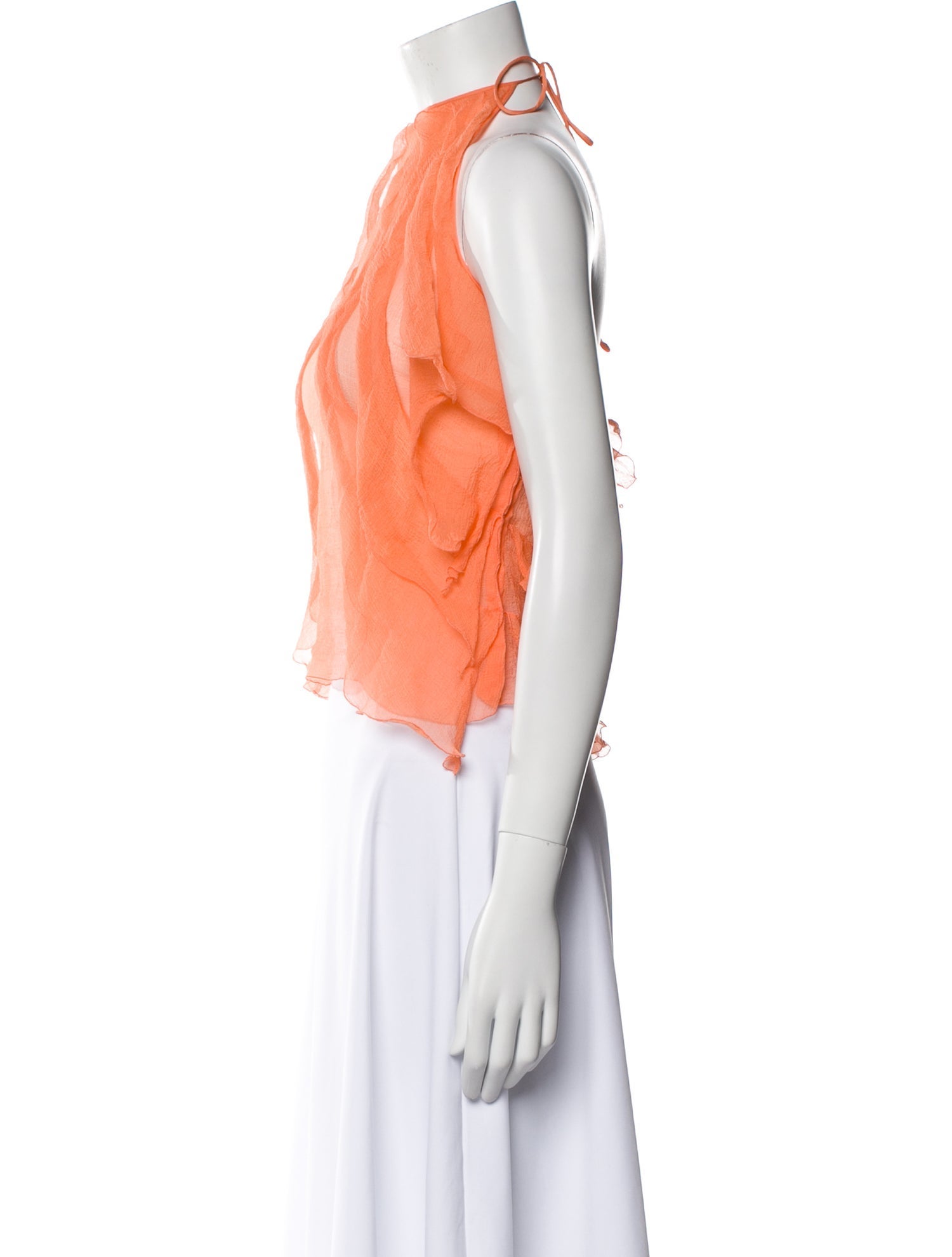 Emanuel Ungaro Silk Halterneck Crop Top