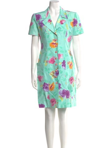 Pre-owned Emanuel Ungaro Vintage Mini Dress In Blue