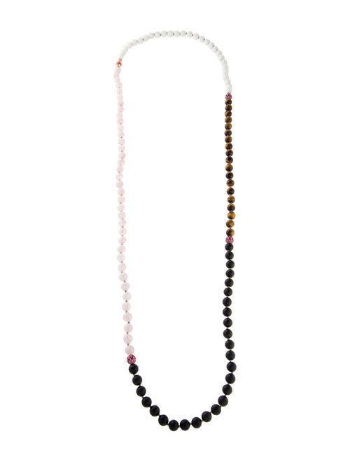 Emily P. Wheeler 18K Multi-Stone & Ceramic Enamel Bead Strand Necklace