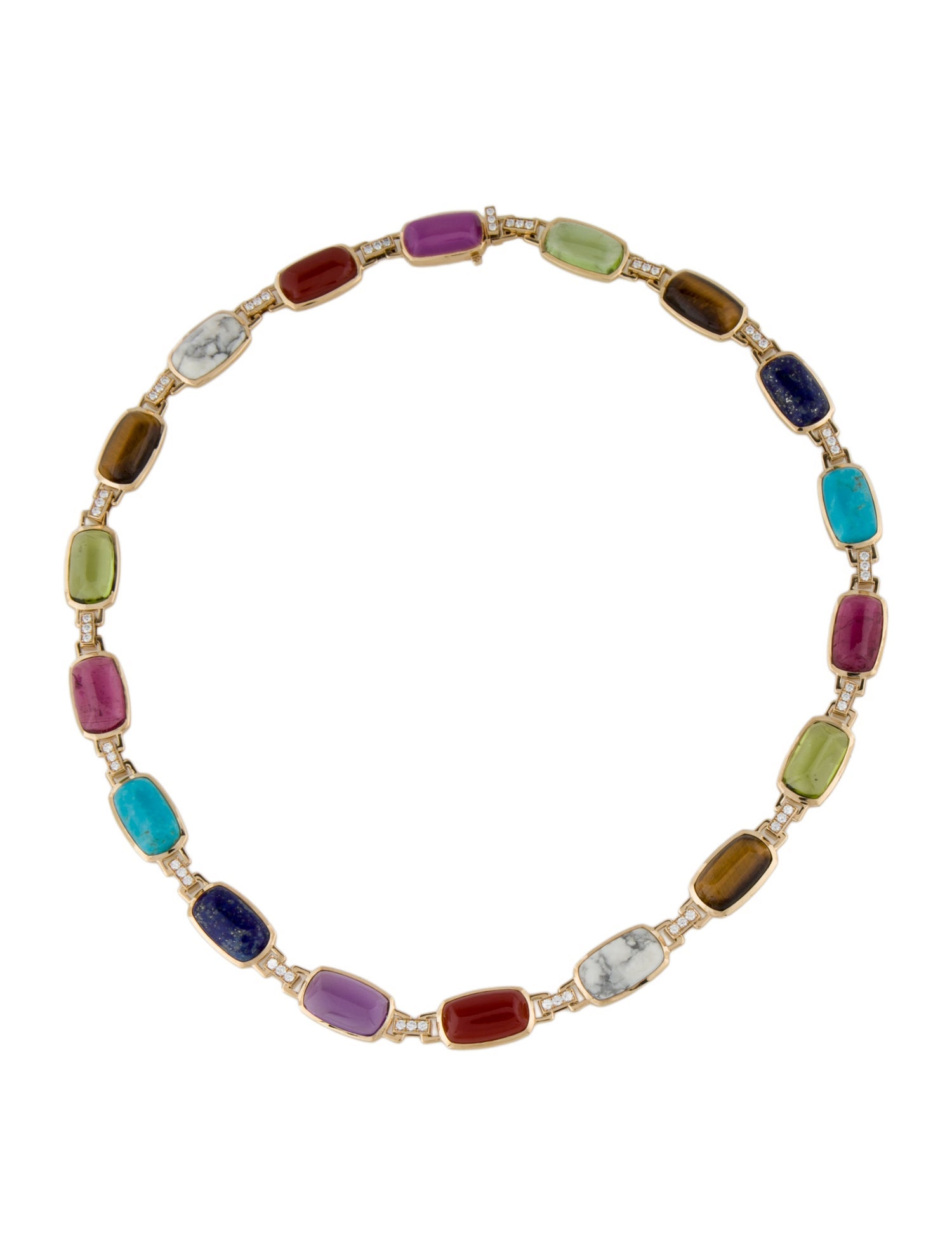 Emily P. Wheeler 18K Multistone & Diamond Colorblock Collar Necklace