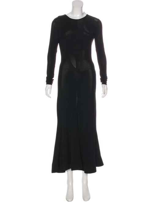 Esteban Cortazar Long Sleeve Maxi Dress Black
