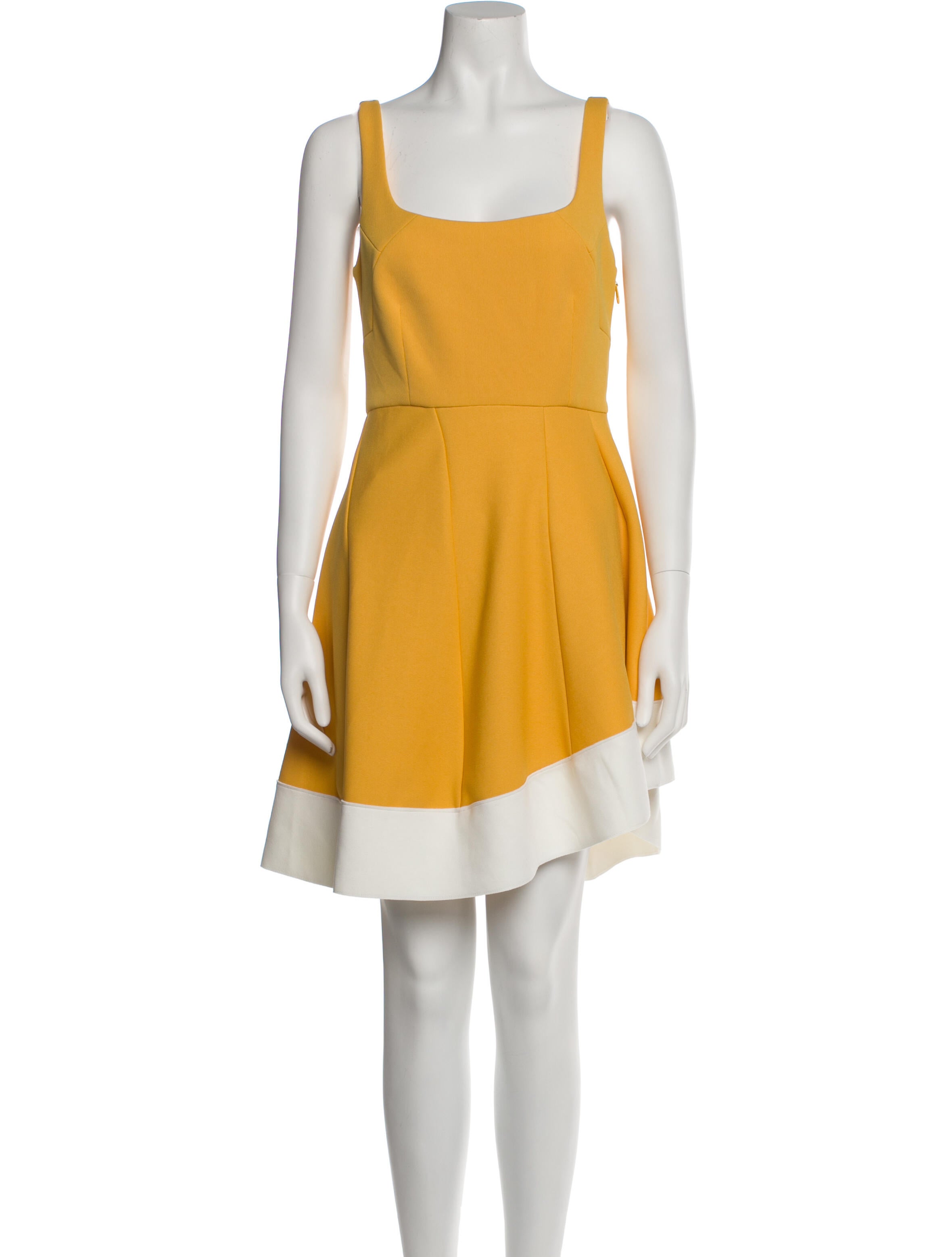 Esteban Cortazar Square Neckline Mini Dress