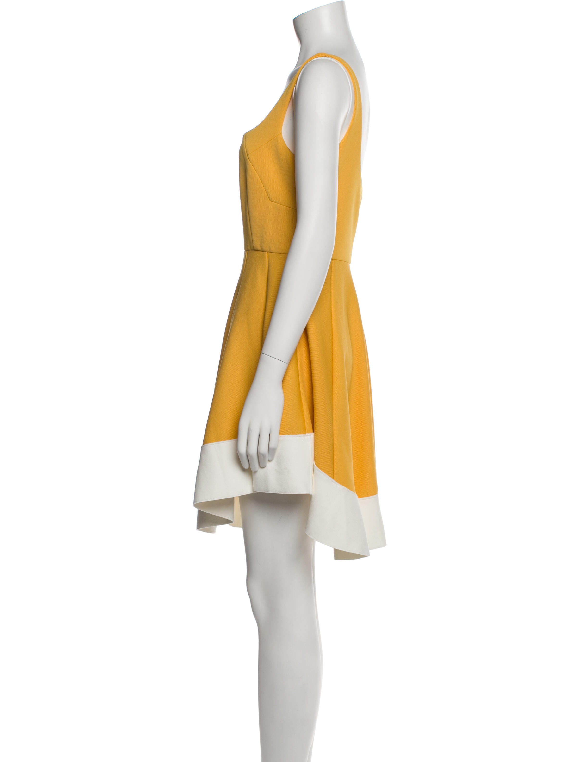 Esteban Cortazar Square Neckline Mini Dress