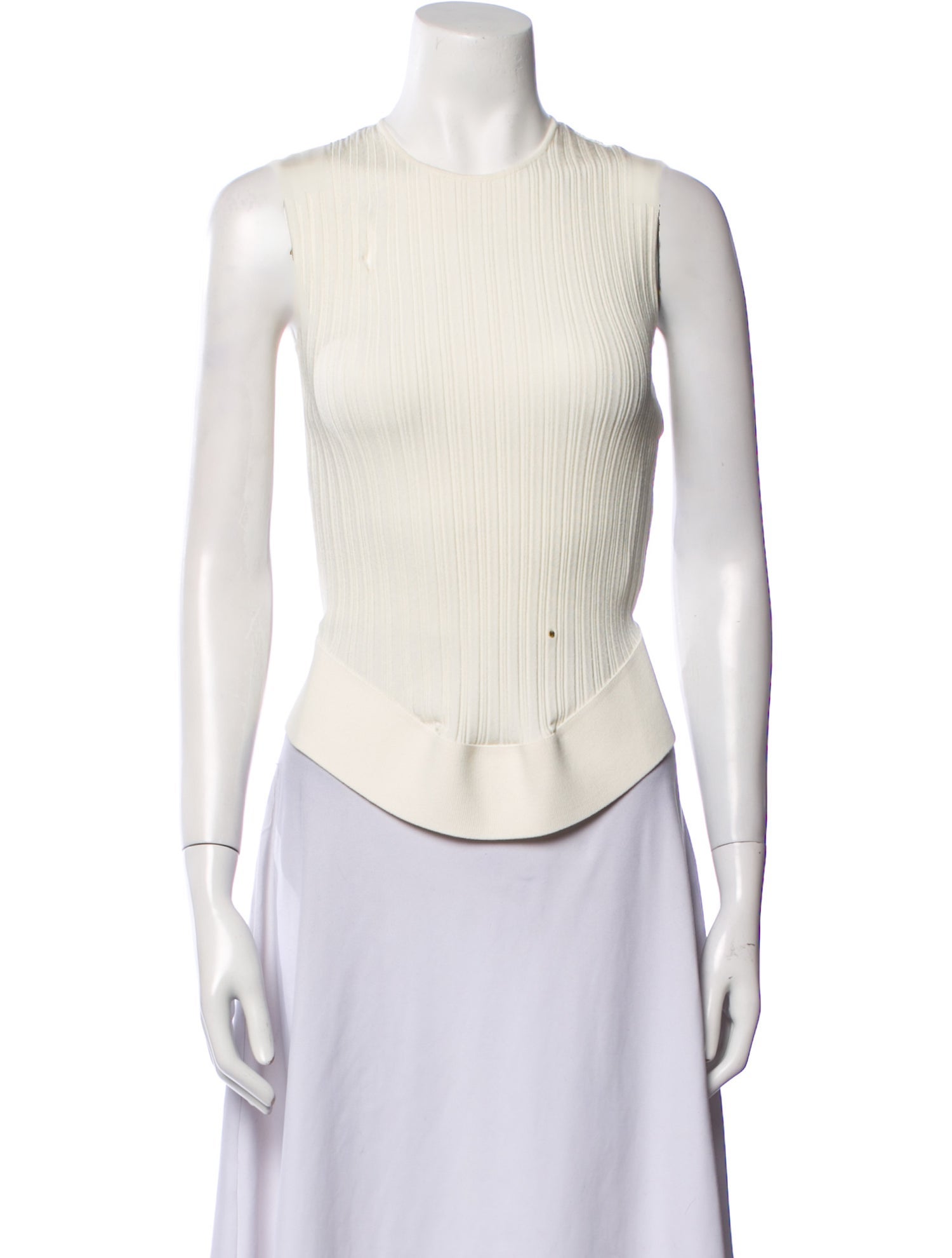 Esteban Cortazar Crew Neck Sleeveless Top