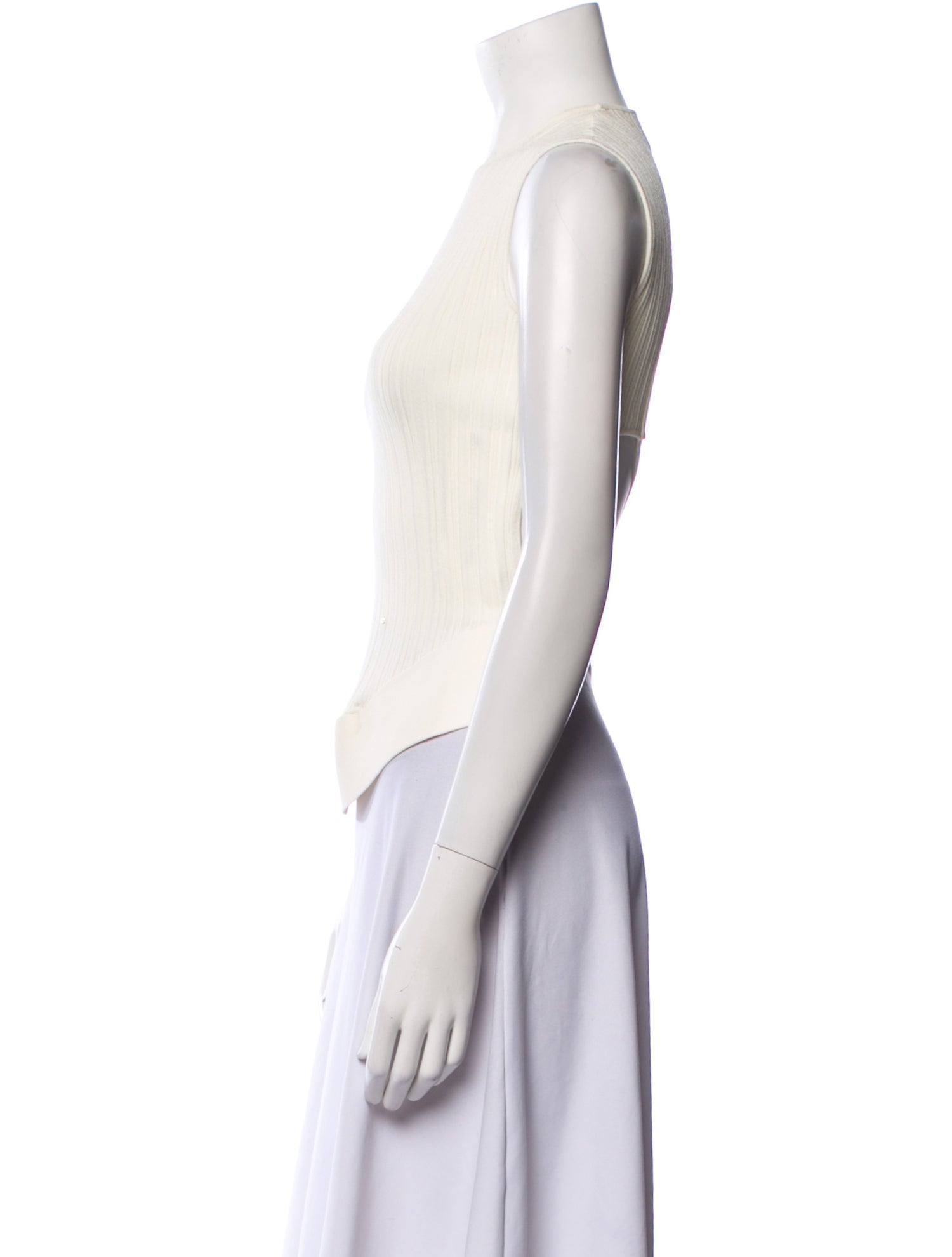 Esteban Cortazar Crew Neck Sleeveless Top