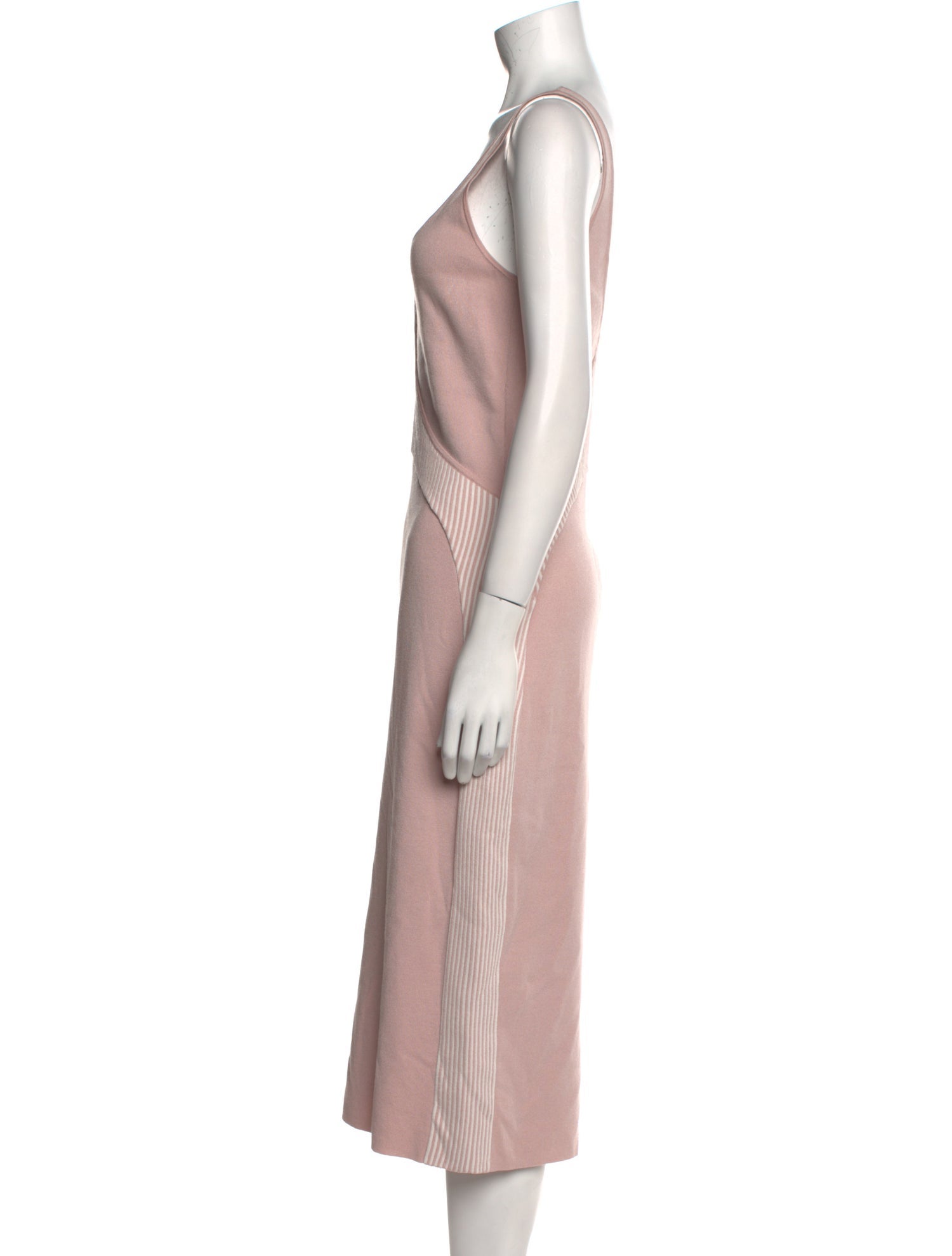 Esteban Cortazar Square Neckline Midi Length Dress