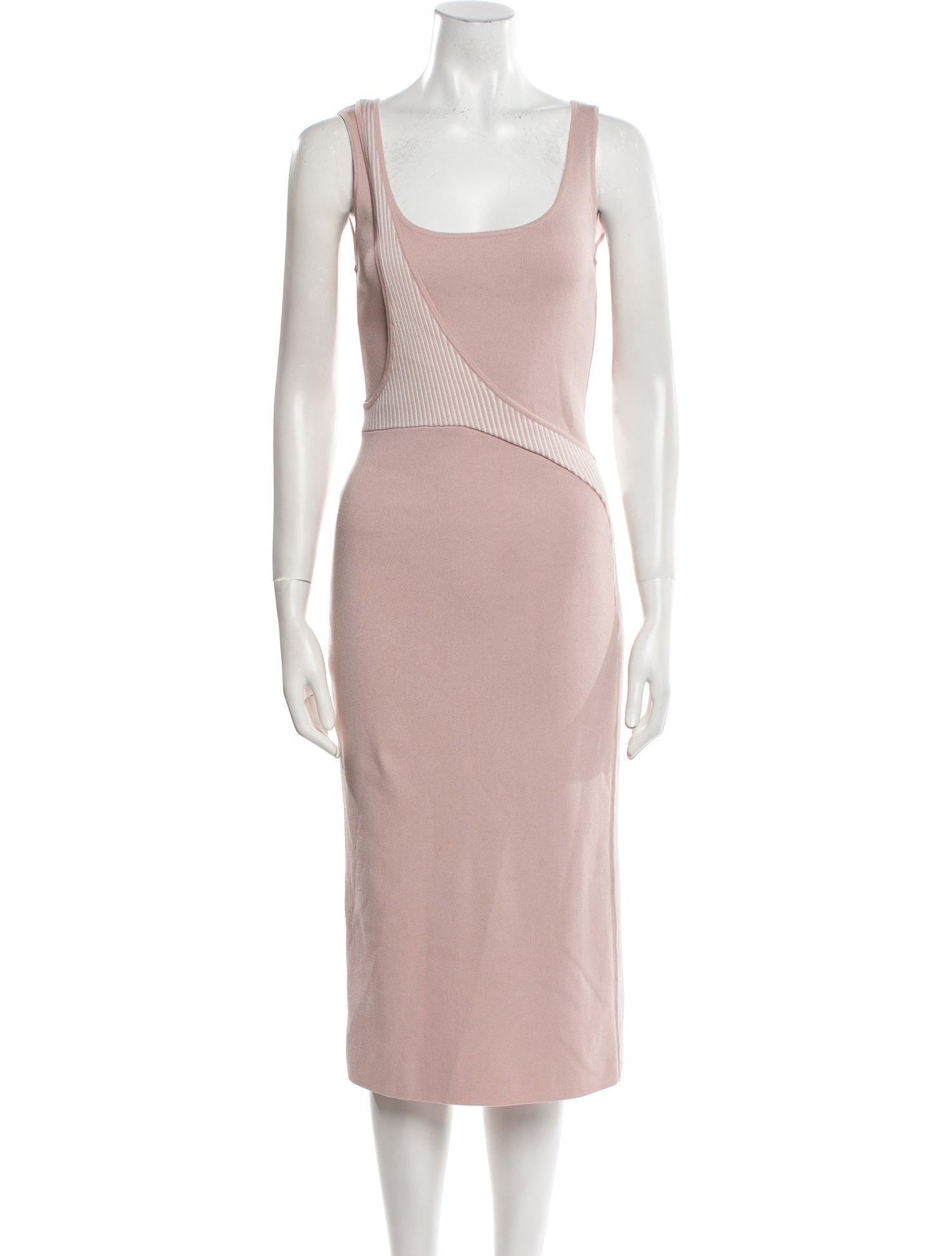 Esteban Cortazar Scoop Neck Midi Length Dress