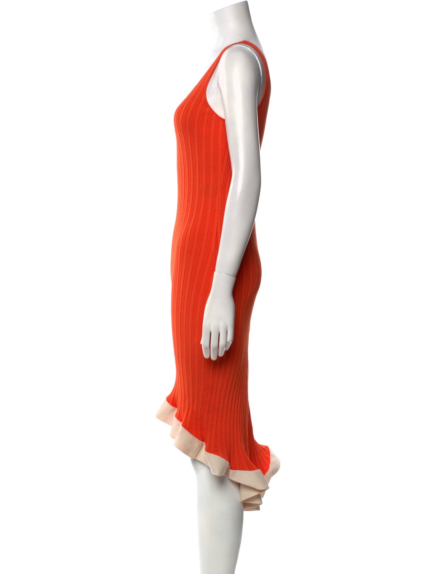 Esteban Cortazar Scoop Neck Midi Length Dress