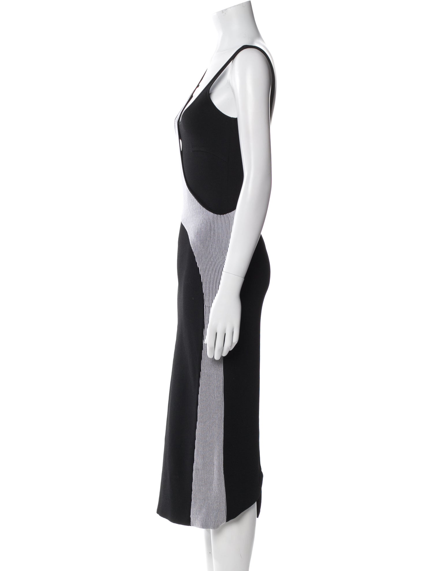 Esteban Cortazar Colorblock Pattern Midi Length Dress w/ Tags