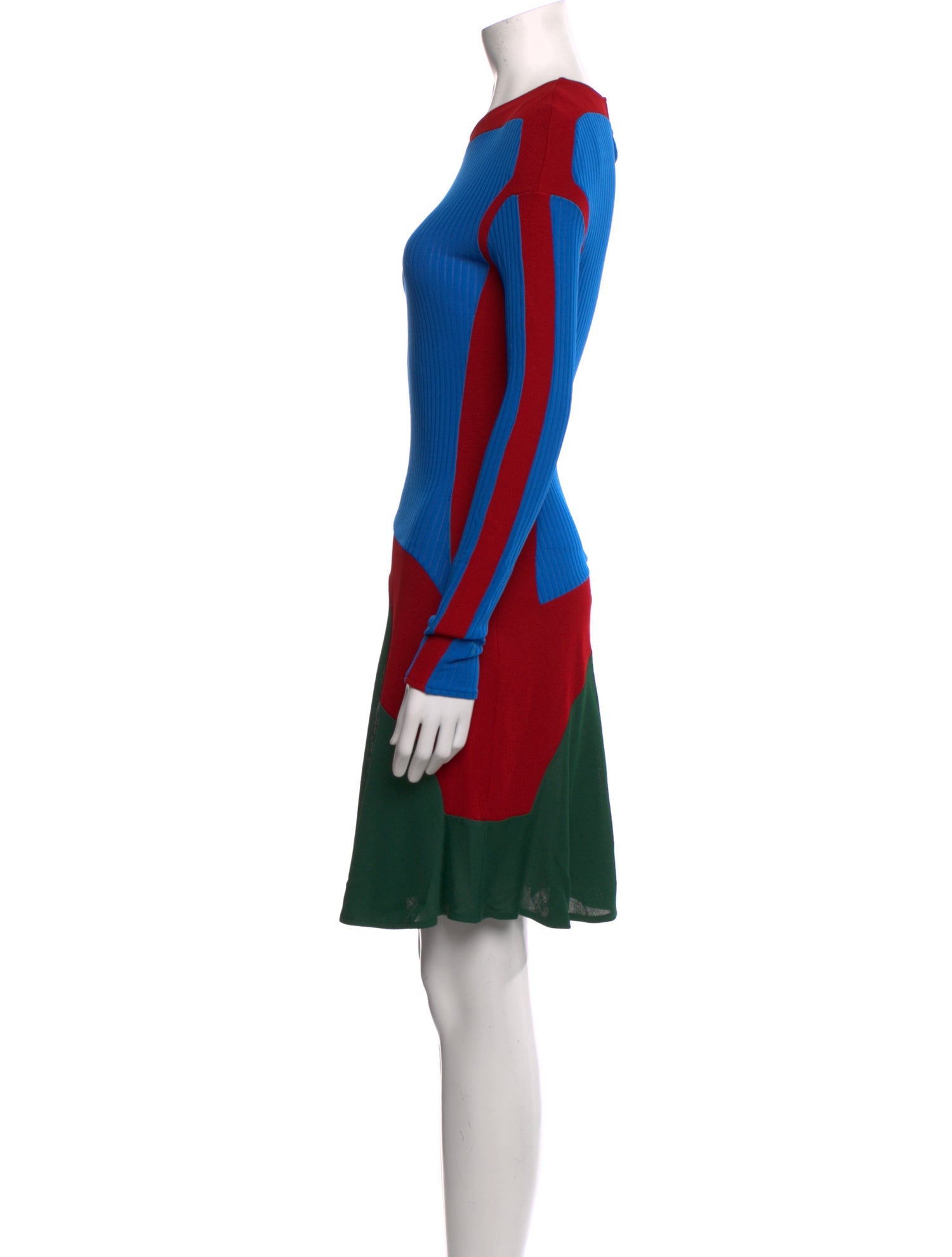 Esteban Cortazar Colorblock Pattern Mini Dress