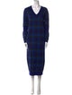 Esteban Cortazar Plaid Print Long Dress