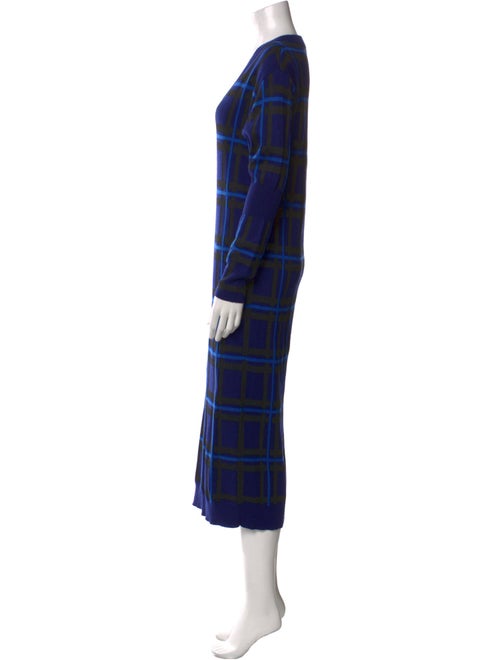 Esteban Cortazar Plaid Print Long Dress