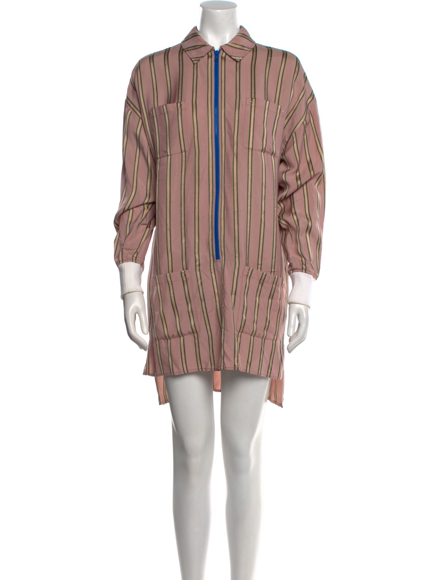 Esteban Cortazar Striped Mini Dress