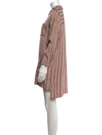 Esteban Cortazar Striped Mini Dress